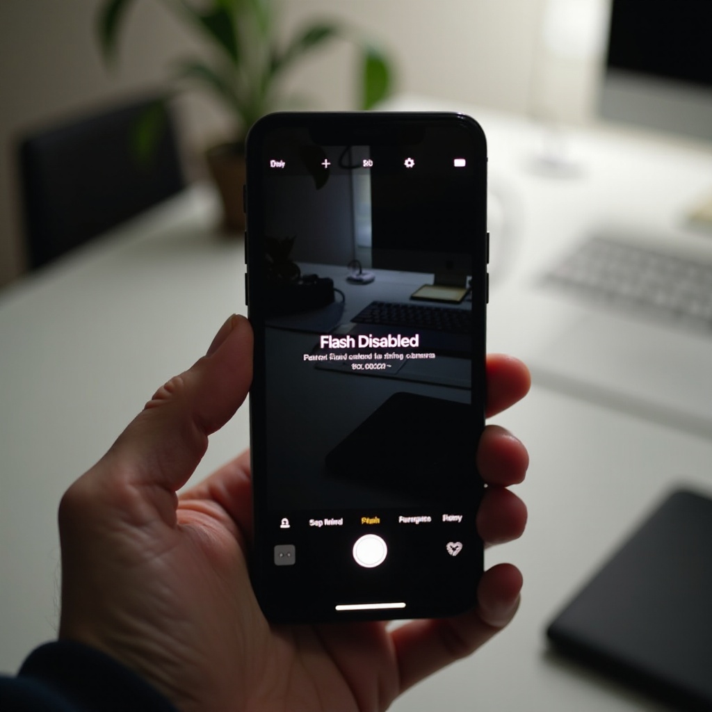 iphone flash disabled