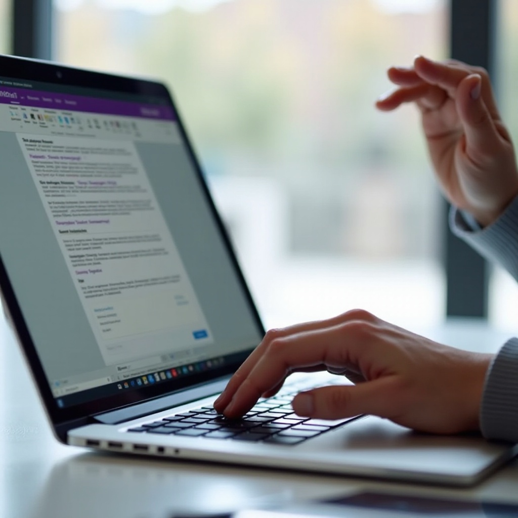 por que o teclado não aparece no caderno do OneNote