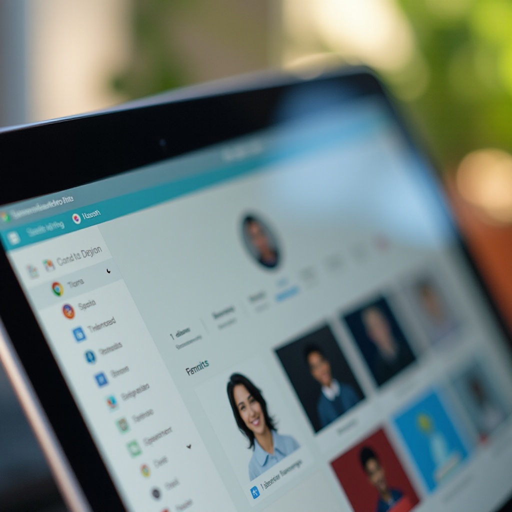 qual perfil você está usando no Chromebook