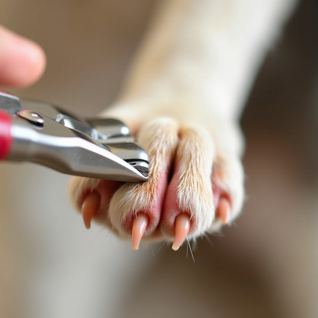 onder welke hoek de hondennagels knippen