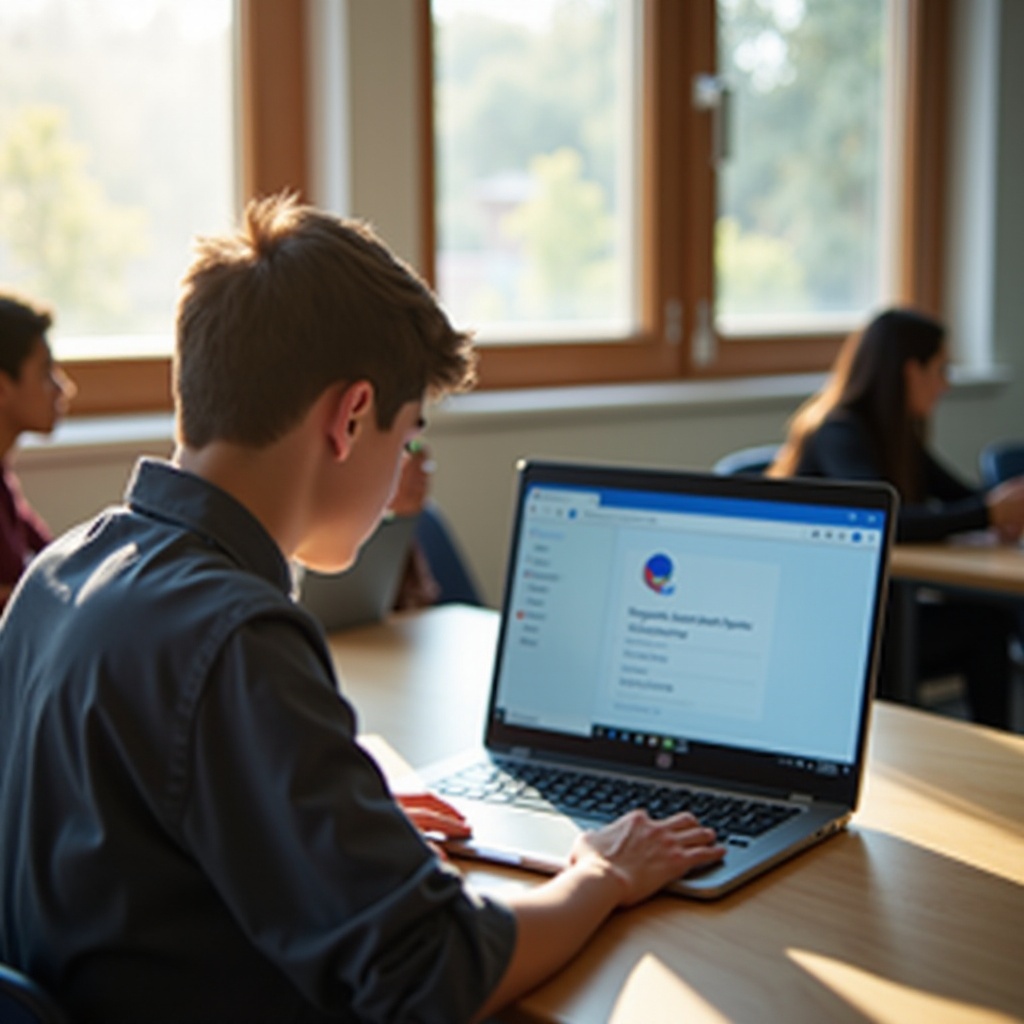kuinka avata koulun Chromebook