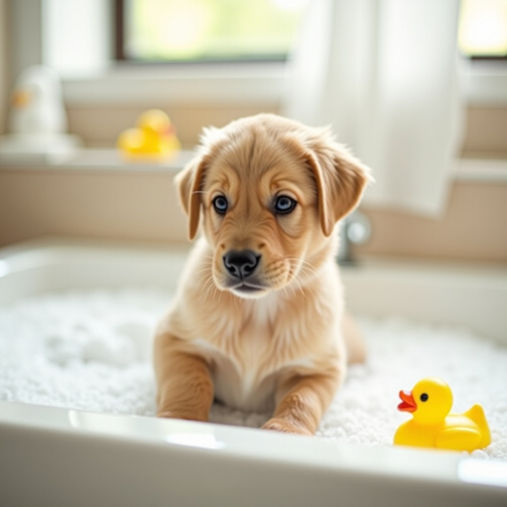 avec quoi baigner un chiot