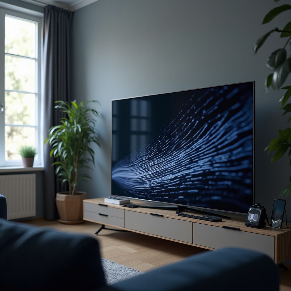 schwarze Linien auf dem Samsung-Fernseher