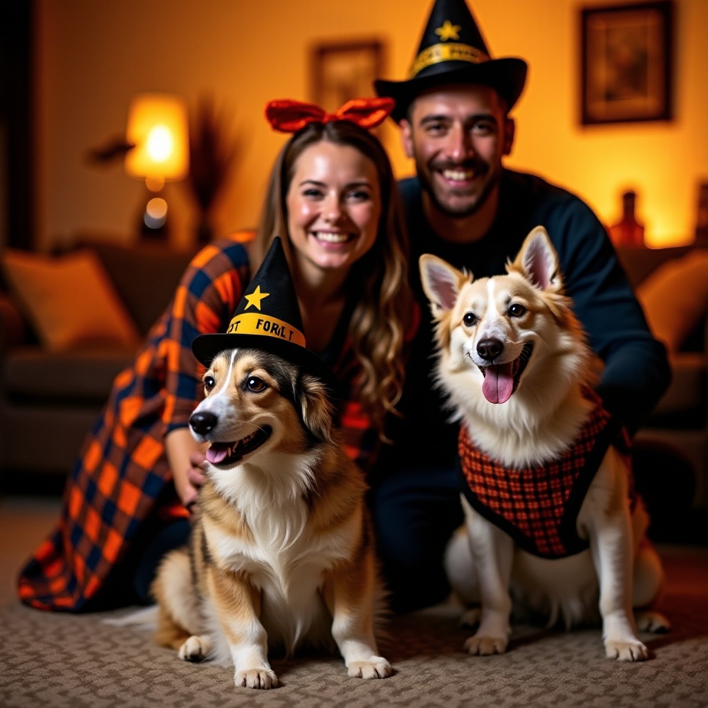 halloweenkostuum voor koppels en hond