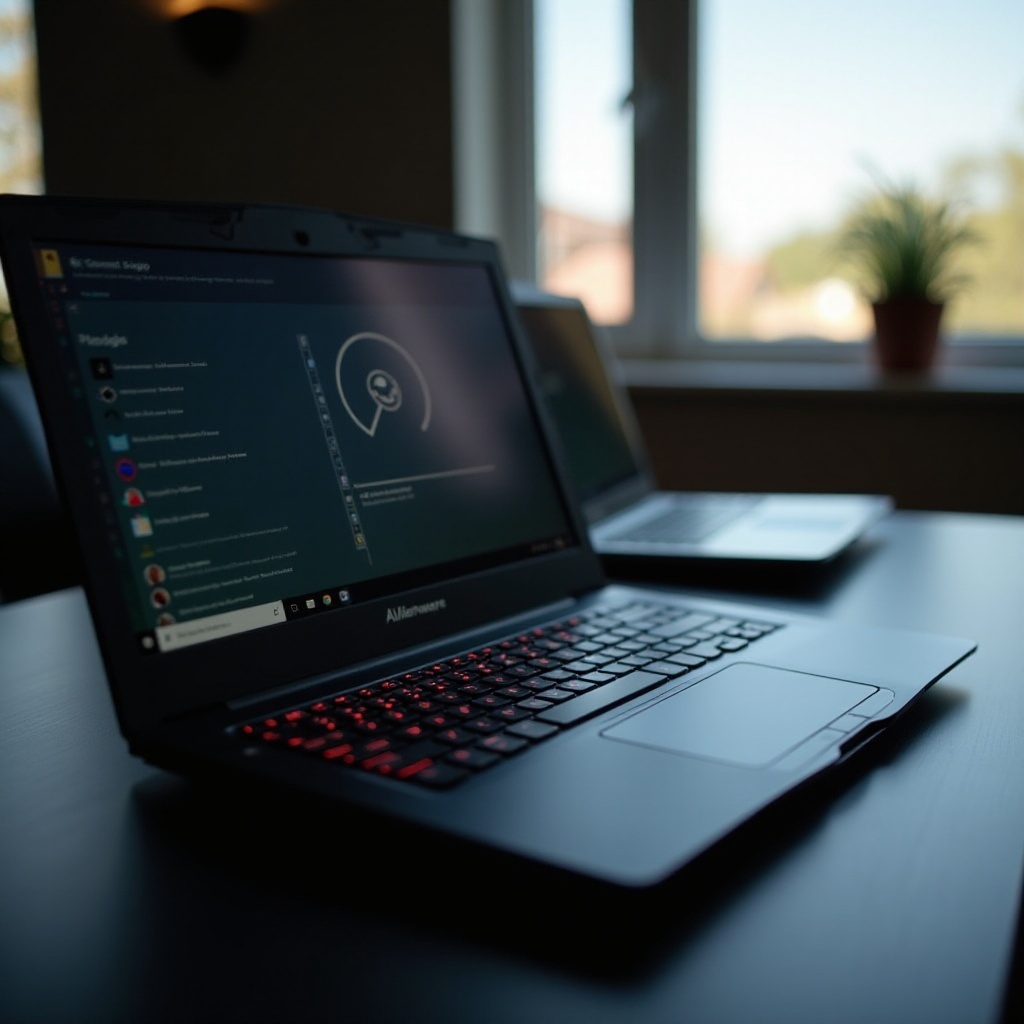 l'interface utilisateur de l'ordinateur portable Alienware sous Windows 11 est très lente