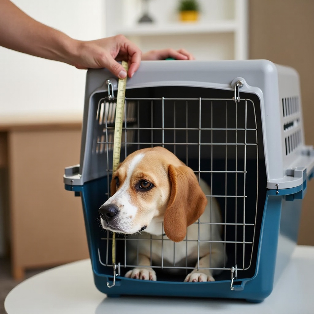 como medir uma caixa para cães