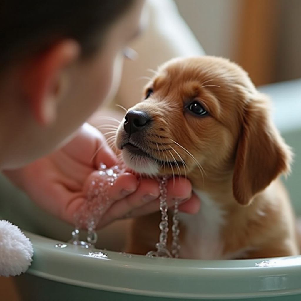 waarmee een puppy te baden