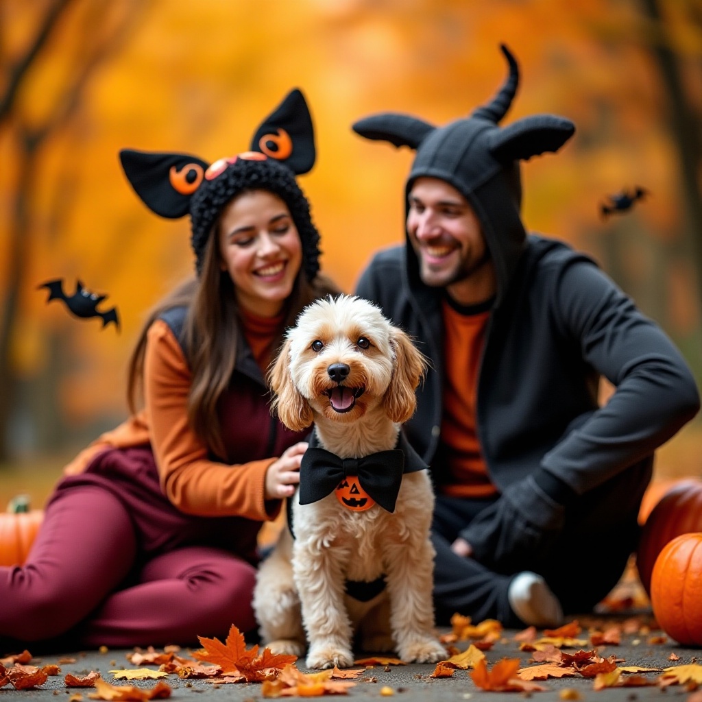 costume di Halloween per coppie e cane