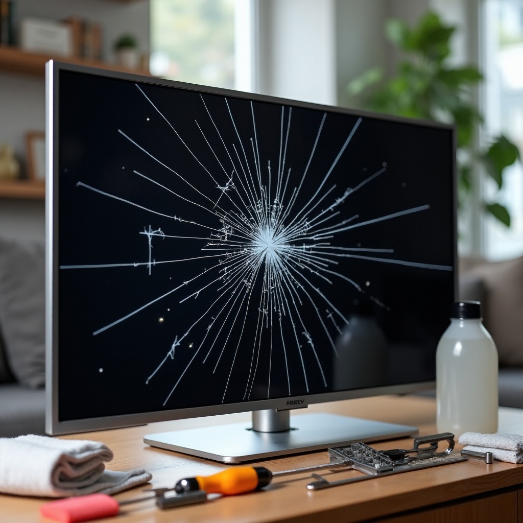 puedes arreglar una pantalla de televisión LED agrietada