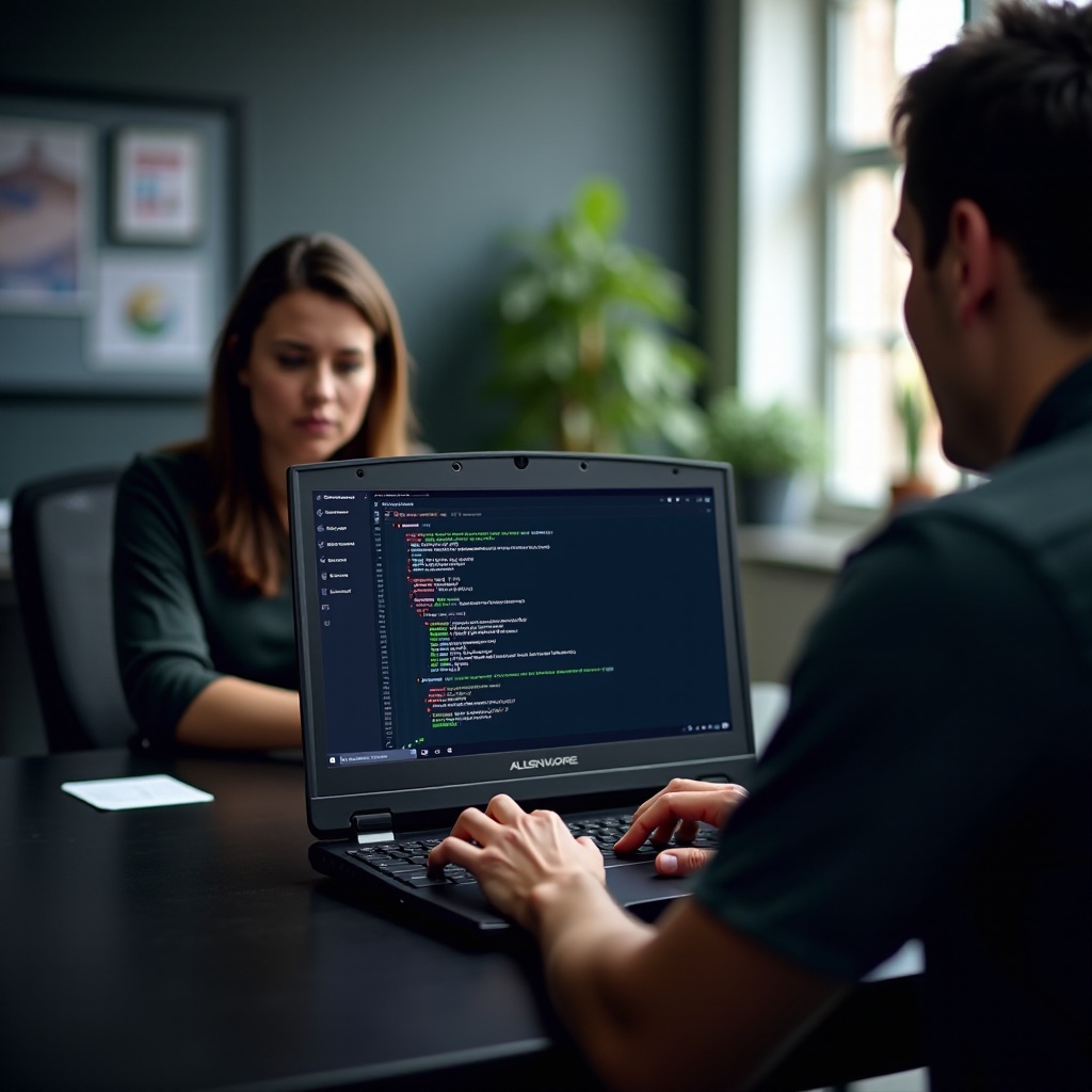 a interface do usuário do laptop Alienware com Windows 11 é muito lenta