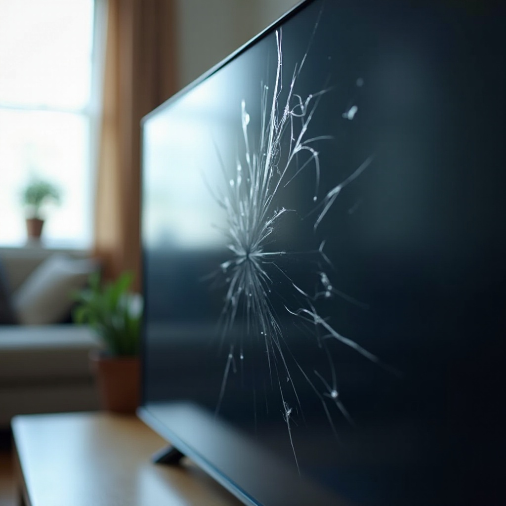 dommages à l'écran de télévision
