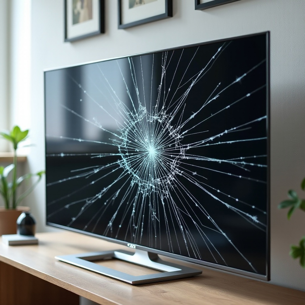 você pode consertar uma tela de TV LED rachada