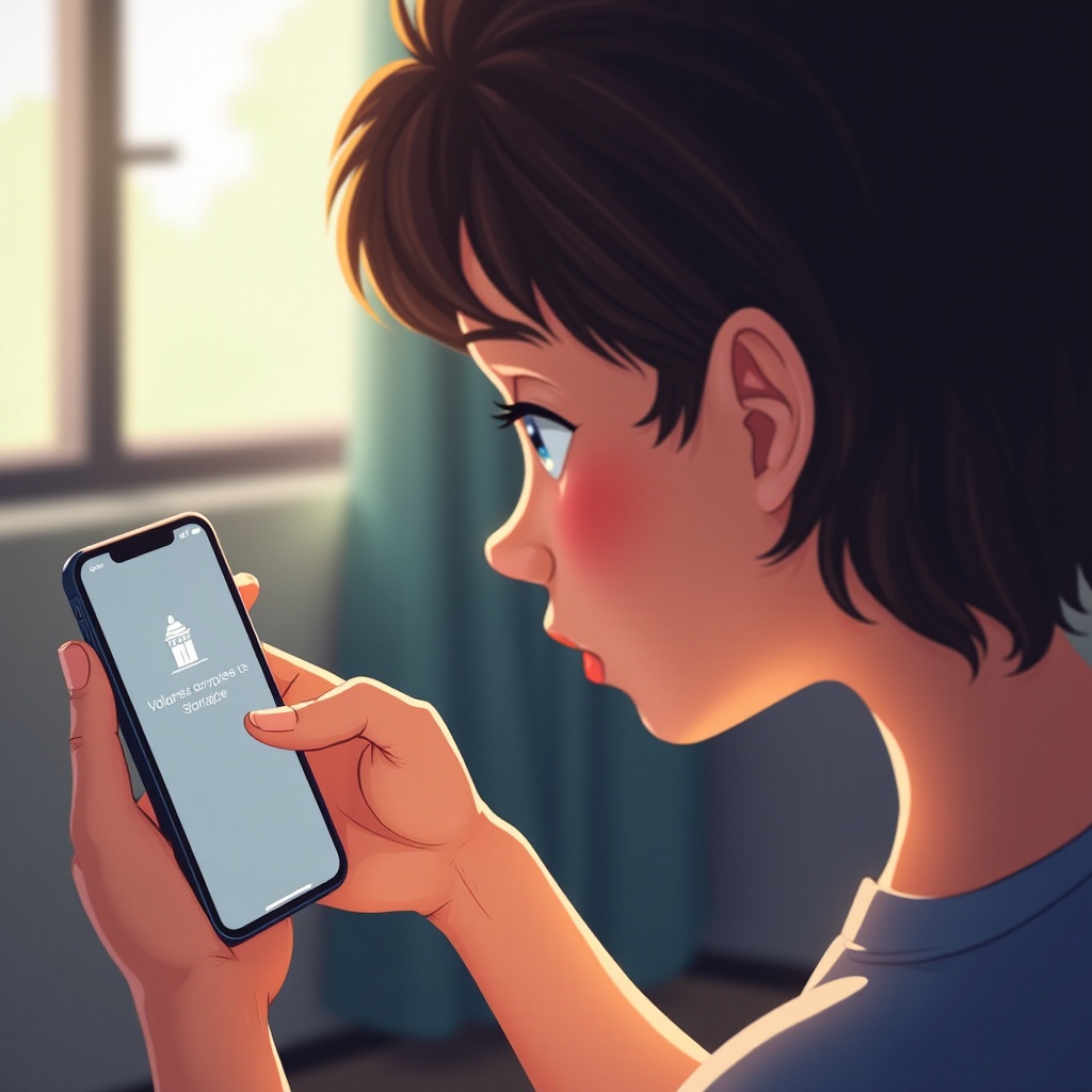 el usuario de volumen se ha quedado sin espacio en el iPhone