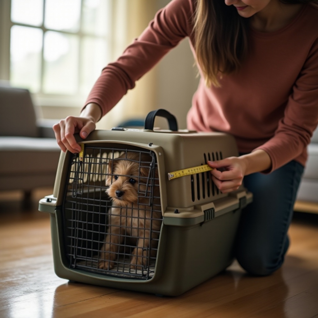 como medir uma caixa para cães