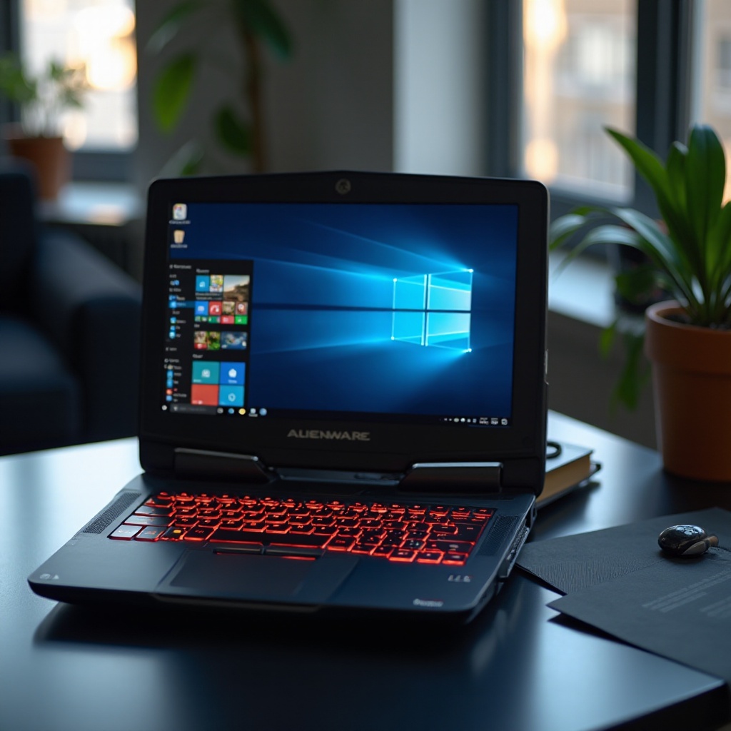 la interfaz de usuario del portátil Alienware con Windows 11 es muy lenta