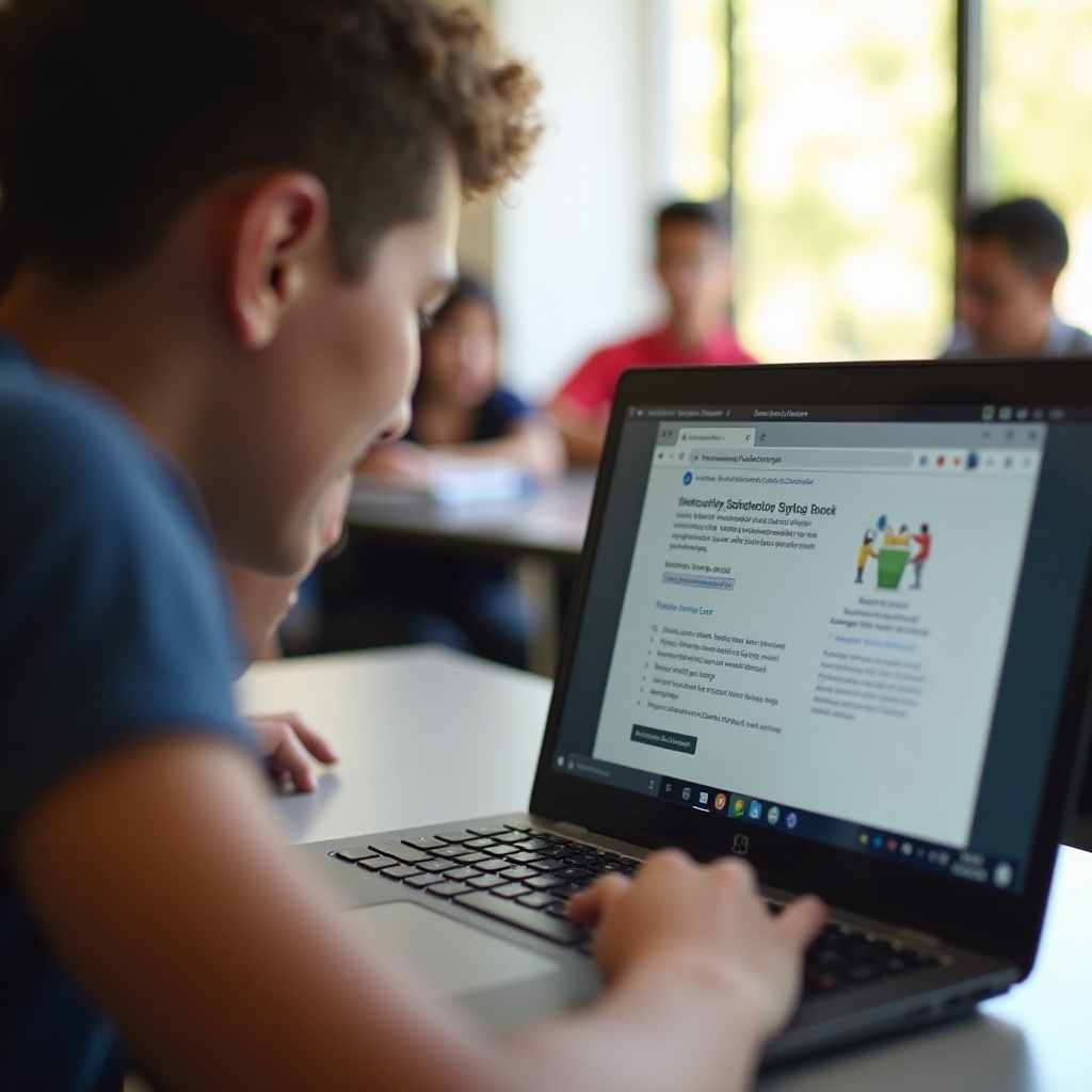 kuinka avata koulun Chromebook