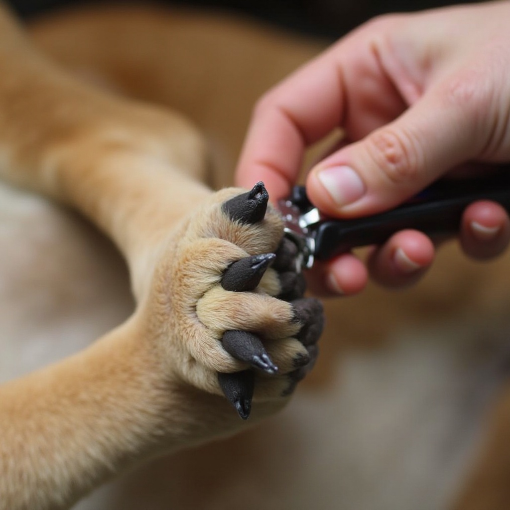 quel angle pour couper les griffes du chien