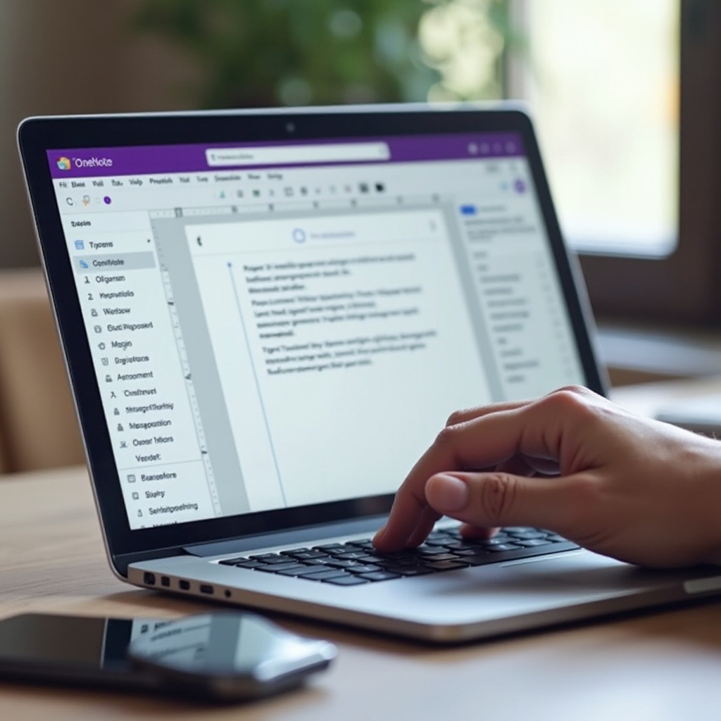 por qué no aparece el teclado en el cuaderno de OneNote