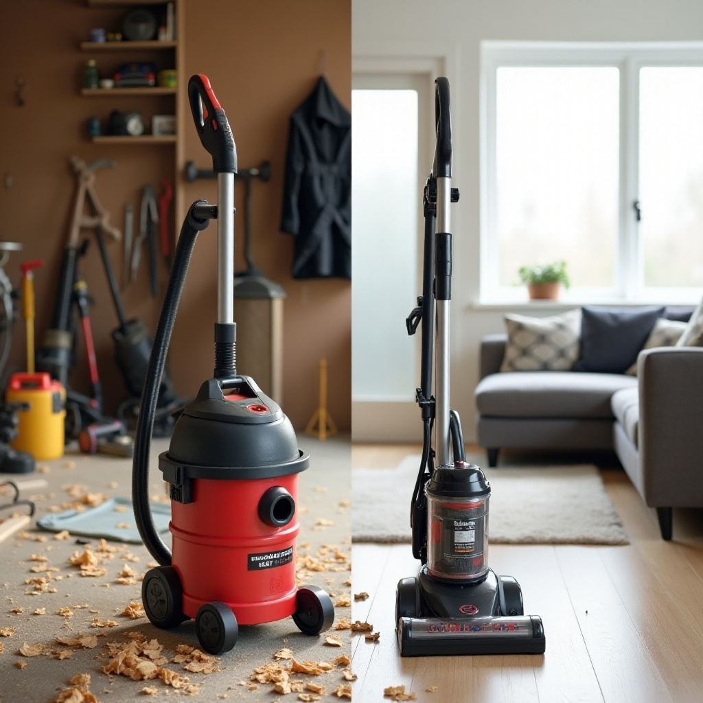 Werkstattsauger vs Staubsauger